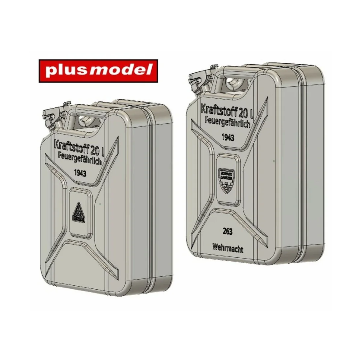 German canisters late -Schwelm, Nowack, 1/35 - Plus model DP3090