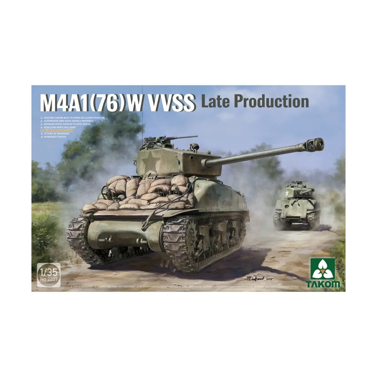 M4A1(76w) VVSS Late Production, 1/35 - Takom TAK2207