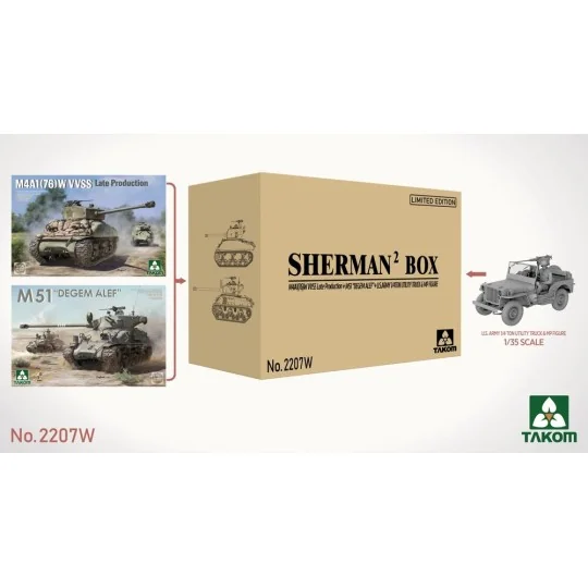 SHERMAN² BOX M4A1(76W) VVSS Late Production+M51 DEGEM ALEF+US ARMY ...