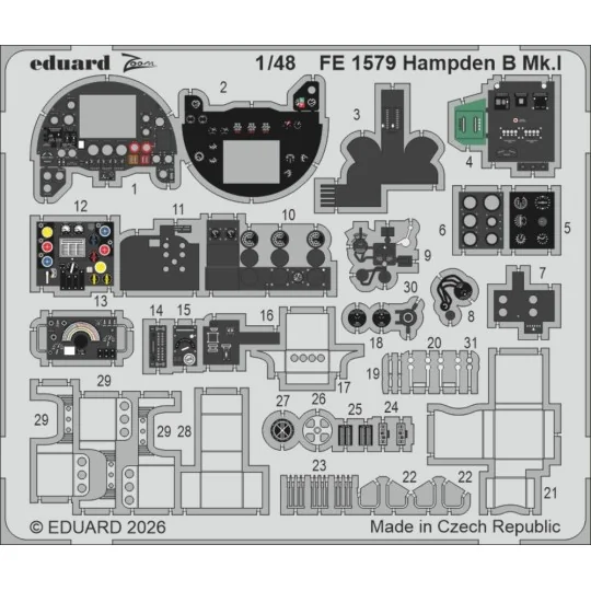 Hampden B Mk.I for ICM, 1/48 - Eduard Accessories FE1579
