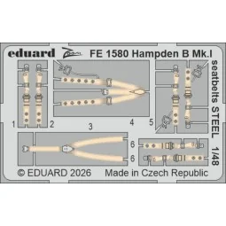 Hampden B Mk.I seatbelts STEEL for ICM, 1/48 - Eduard Accessories F...