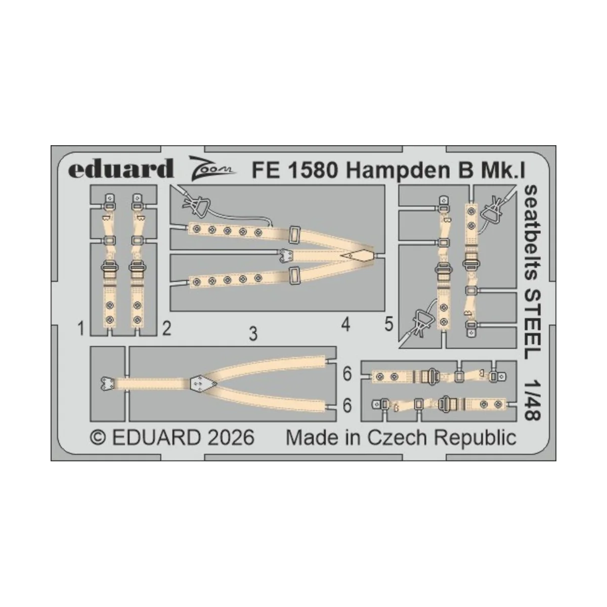 Hampden B Mk.I seatbelts STEEL for ICM, 1/48 - Eduard Accessories F... Hampden B Mk.I seatbelts STEEL for ICM, 1/48 - Eduard Accessories F...