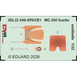 MC.200 Saetta seatbelts SPACE for Italeri, 1/32 - Eduard Accessorie...