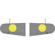 MC.200 Saetta wings national insignia for Italeri, 1/32 - Eduard Ac...