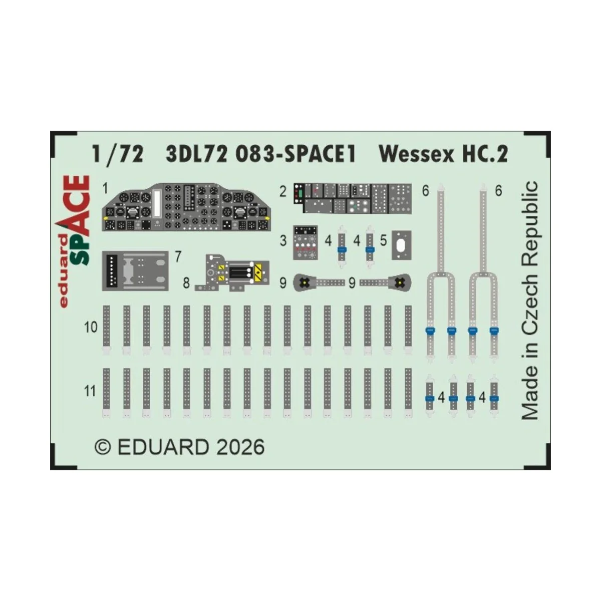 Wessex HC.2 SPACE for Airfix, 1/72 - Eduard Accessories 3DL72083