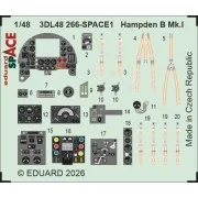 Hampden B Mk.I SPACE for ICM, 1/48 - Eduard Accessories 3DL48266 Hampden B Mk.I SPACE for ICM, 1/48 - Eduard Accessories 3DL48266