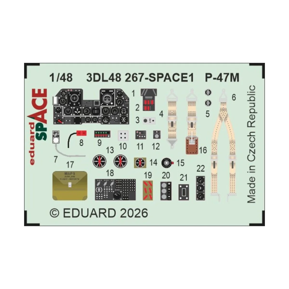 P-47M SPACE for Miniart, 1/48 - Eduard Accessories 3DL48267 P-47M SPACE for Miniart, 1/48 - Eduard Accessories 3DL48267