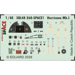 Hurricane Mk.I SPACE for Arma Hobby, 1/48 - Eduard Accessories 3DL4...