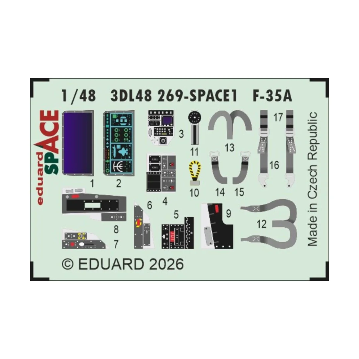 F-35A SPACE for Italeri, 1/48 - Eduard Accessories 3DL48269 F-35A SPACE for Italeri, 1/48 - Eduard Accessories 3DL48269