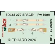 Fw 190A seatbelts SPACE, 1/48 - Eduard Accessories 3DL48270 Fw 190A seatbelts SPACE, 1/48 - Eduard Accessories 3DL48270