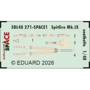 Spitfire Mk.IX seatbelts SPACE, 1/48 - Eduard Accessories 3DL48271 Spitfire Mk.IX seatbelts SPACE, 1/48 - Eduard Accessories 3DL48271