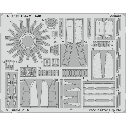 P-47M for Miniart, 1/48 - Eduard Accessories 491575 P-47M for Miniart, 1/48 - Eduard Accessories 491575