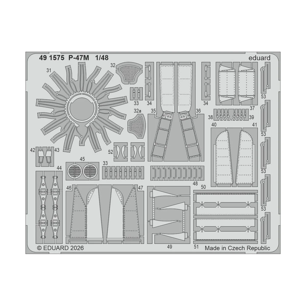 P-47M for Miniart, 1/48 - Eduard Accessories 491575 P-47M for Miniart, 1/48 - Eduard Accessories 491575
