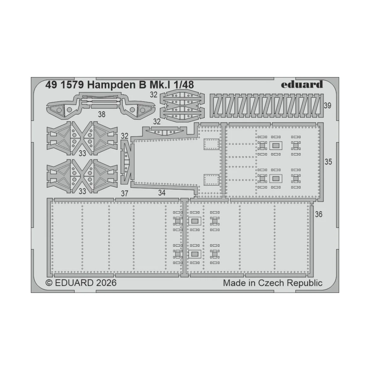Hampden B Mk.I for ICM, 1/48 - Eduard Accessories 491579 Hampden B Mk.I for ICM, 1/48 - Eduard Accessories 491579