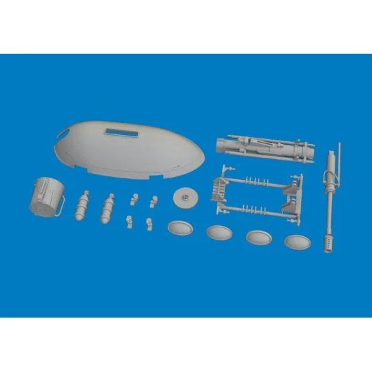 Hs 129B MK 101 gun pod PRINT for Takom, 1/48 - Eduard Accessories 6... Hs 129B MK 101 gun pod PRINT for Takom, 1/48 - Eduard Accessories 6...