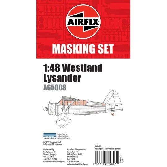 Masking Set - Westland Lysander, 1/48 - Airfix A65008