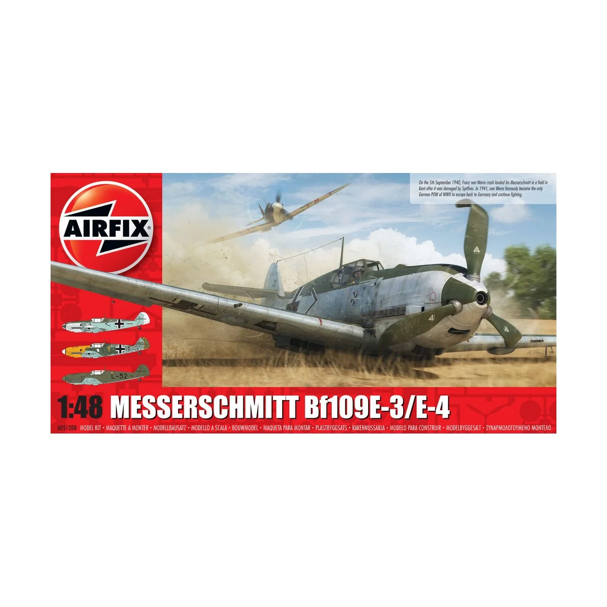 Messerschmitt Me109E-4/E-1, 1/48 - Airfix A05120B Messerschmitt Me109E-4/E-1, 1/48 - Airfix A05120B