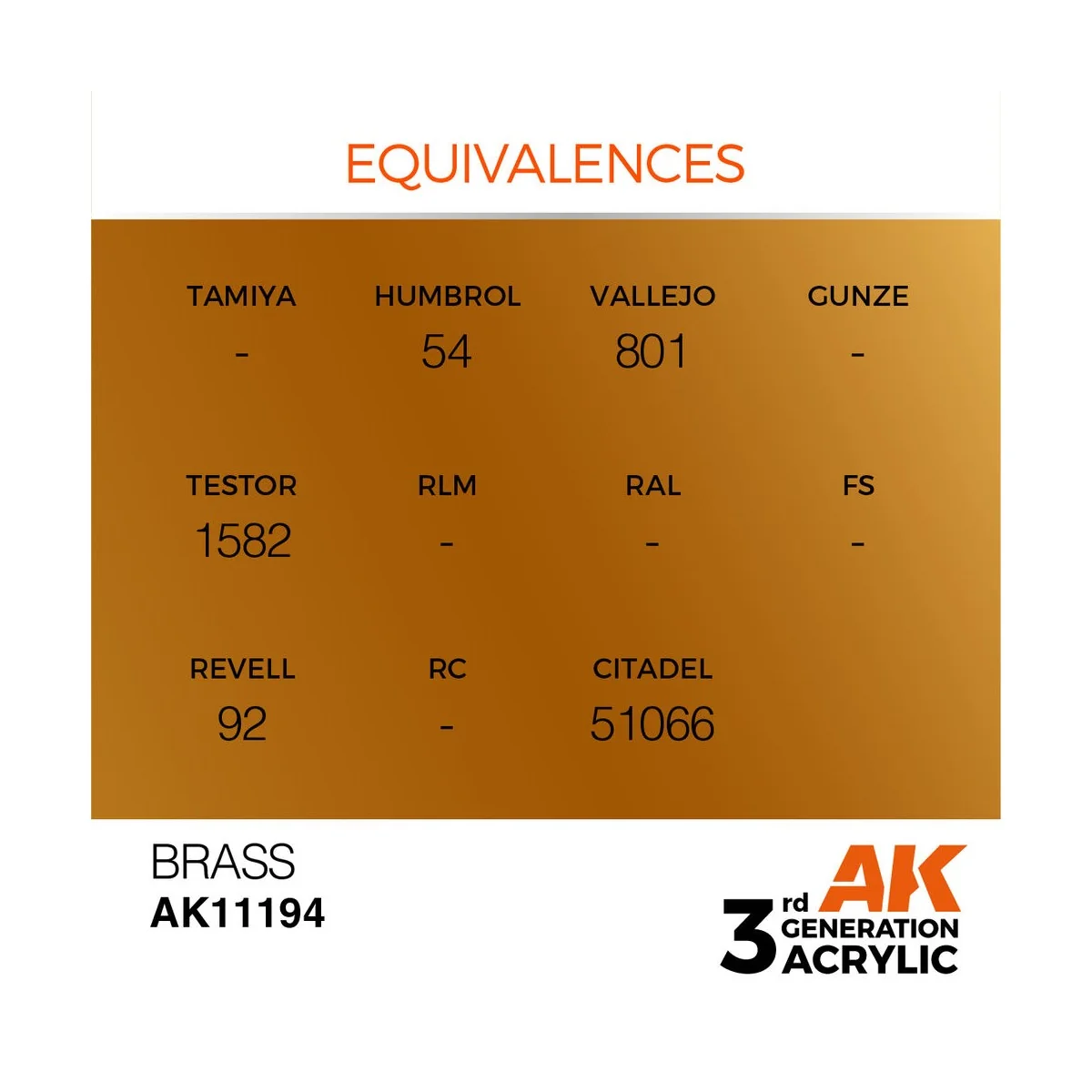 Brass 17ml - AK Interactive AK11194 Brass 17ml - AK Interactive AK11194