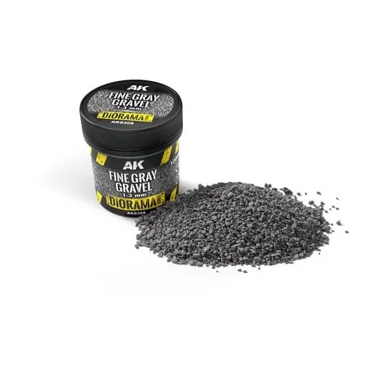 FINE GRAY GRAVEL 1-3 MM 100ML - AK Interactive AK8308