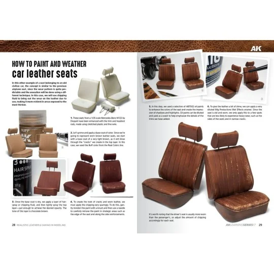 LEARNING 17 REALISTIC LEATHER & CANVAS (EN) - AK Interactive AK542