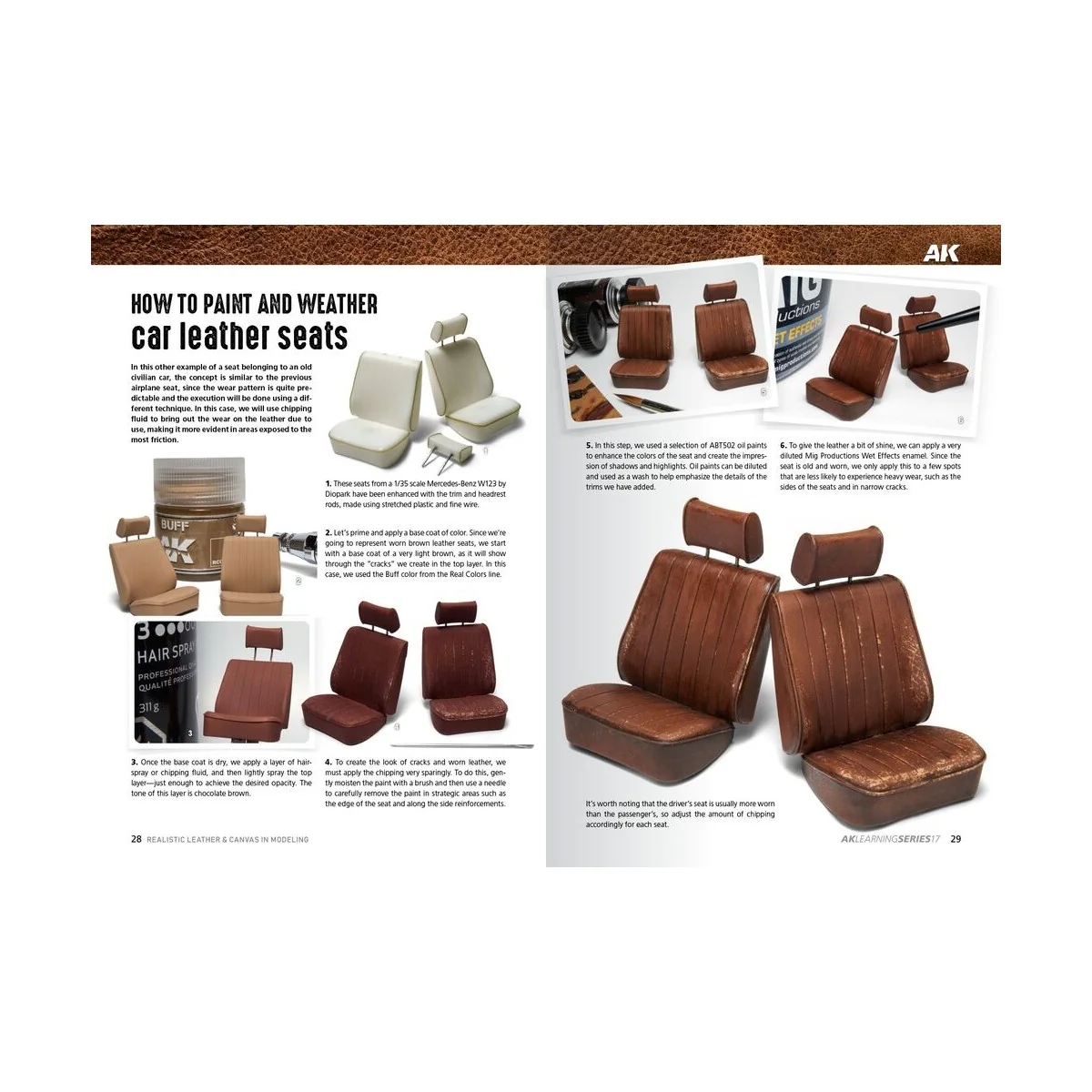 LEARNING 17 REALISTIC LEATHER & CANVAS (EN) - AK Interactive AK542