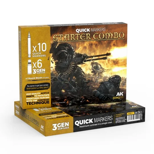 STARTER COMBO QUICK MARKERS + 3GEN SET - AK Interactive AKMQ111