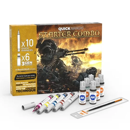 STARTER COMBO QUICK MARKERS + 3GEN SET - AK Interactive AKMQ111