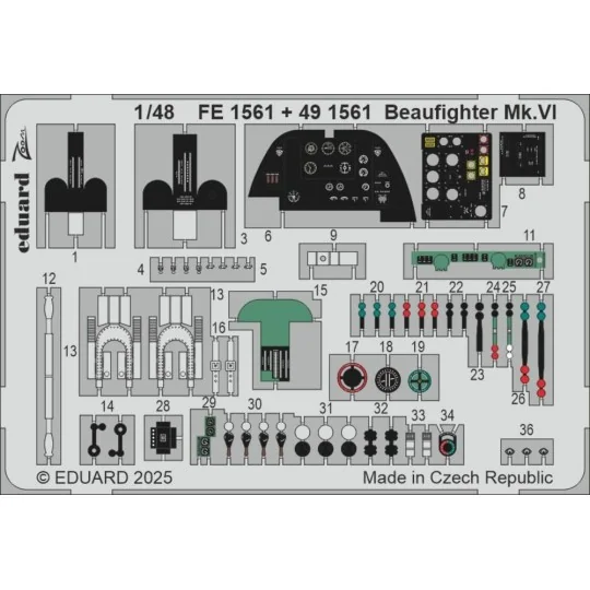 Beaufighter Mk.VI for Revell, 1/48 - Eduard Accessories BIG49469 Beaufighter Mk.VI for Revell, 1/48 - Eduard Accessories BIG49469