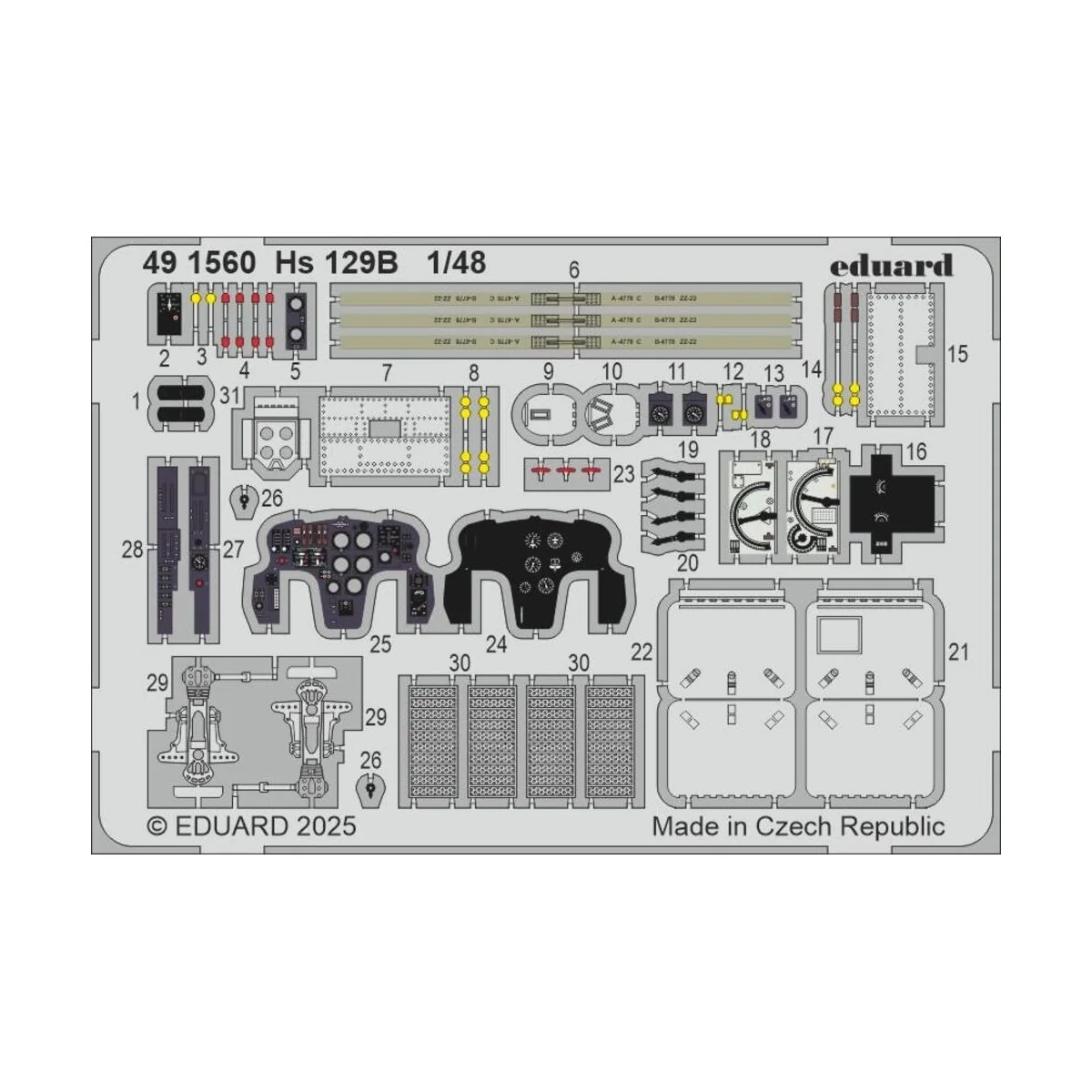 Hs 129B for Takom, 1/48 - Eduard Accessories BIG49470 Hs 129B for Takom, 1/48 - Eduard Accessories BIG49470