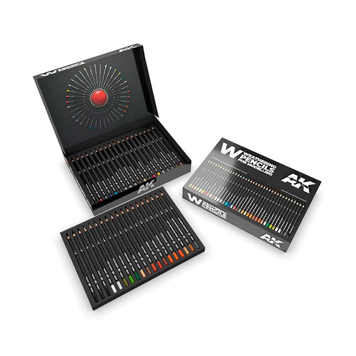 WEATHERING PENCILS DELUXE EDITION BOX (37 waterpencil colors) - AK ...