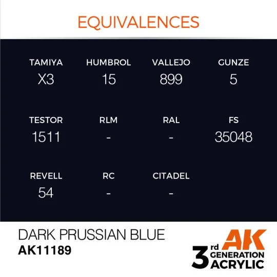 Dark Prussian Blue 17ml - AK Interactive AK11189