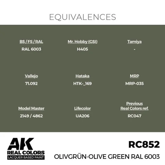 Real Colors: Olivgrün-Olive Green RAL 6003 17 ml. - AK Interactive ... Real Colors: Olivgrün-Olive Green RAL 6003 17 ml. - AK Interactive ...