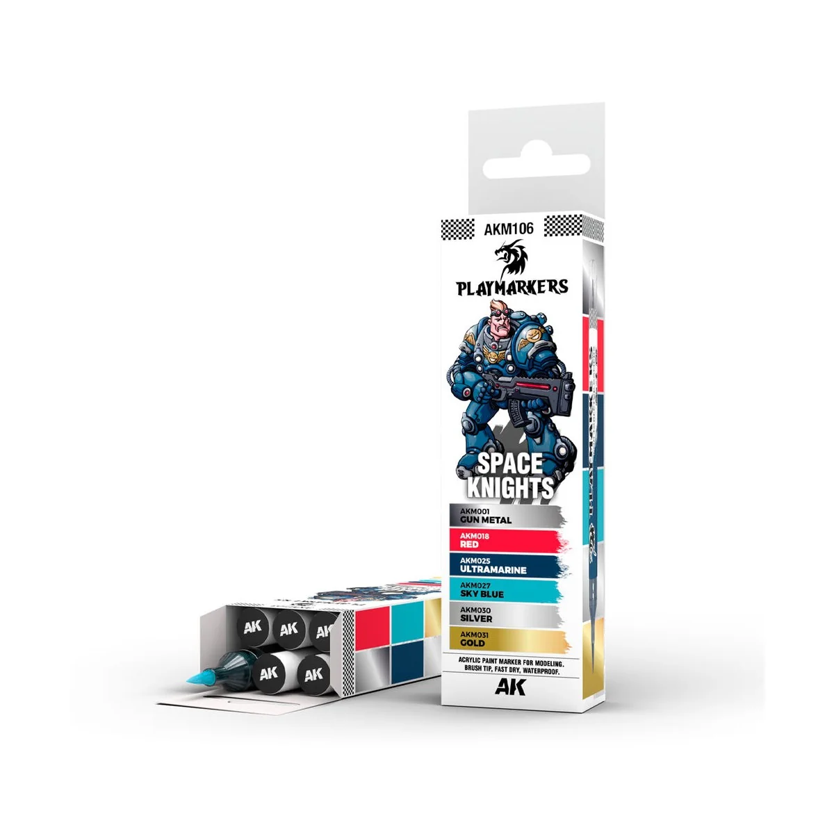 PLAYMARKERS SET - SPACE KNIGHT (6 ref.) - AK Interactive AKM106 PLAYMARKERS SET - SPACE KNIGHT (6 ref.) - AK Interactive AKM106
