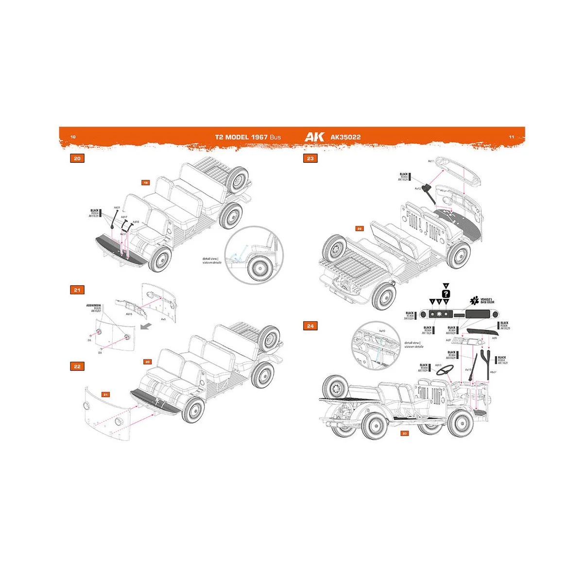 T2 Model 1967 BUS 1/35 scale, 1/35 - AK Interactive AK35022 T2 Model 1967 BUS 1/35 scale, 1/35 - AK Interactive AK35022