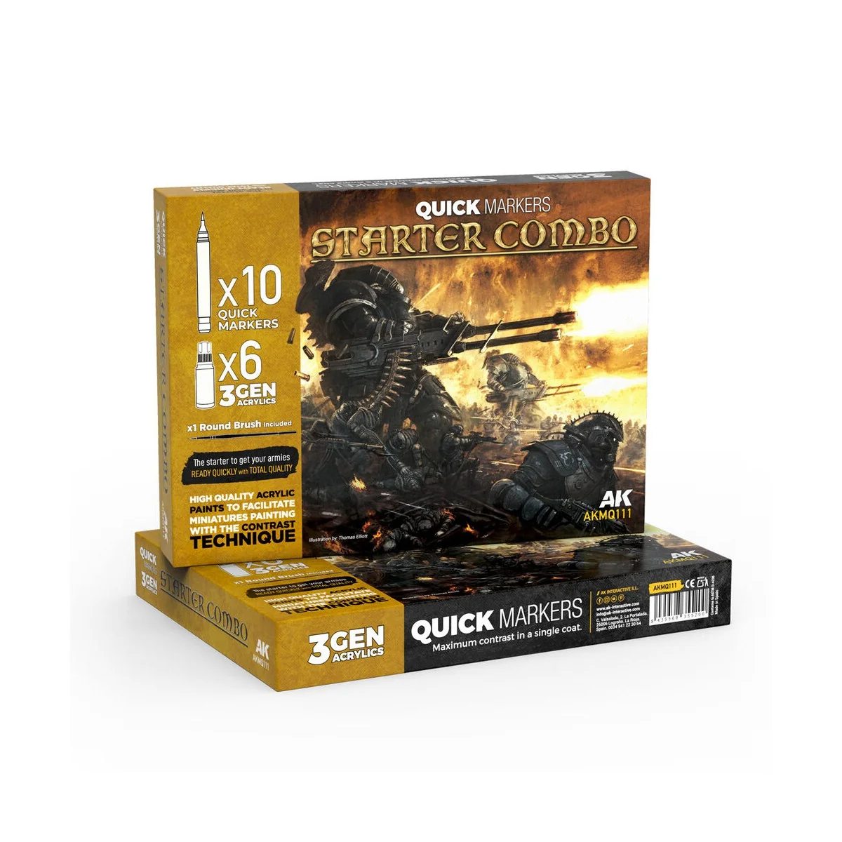 STARTER COMBO QUICK MARKERS + 3GEN SET - AK Interactive AKMQ111