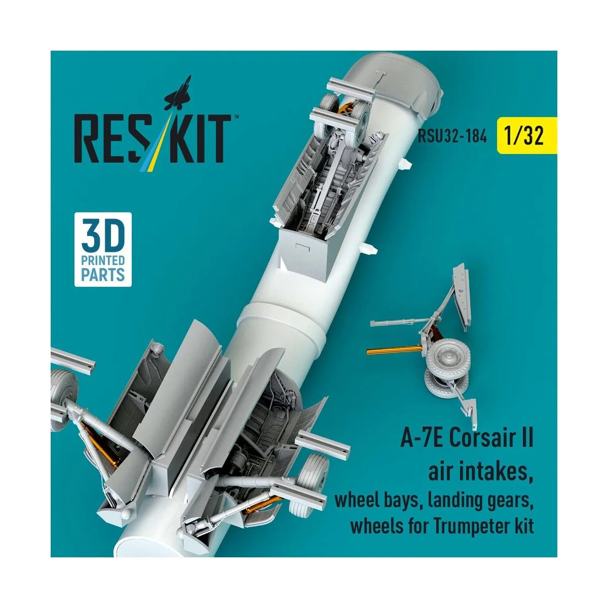 A-7E Corsair II air intakes, wheel bays, landing gears, wheels for ...