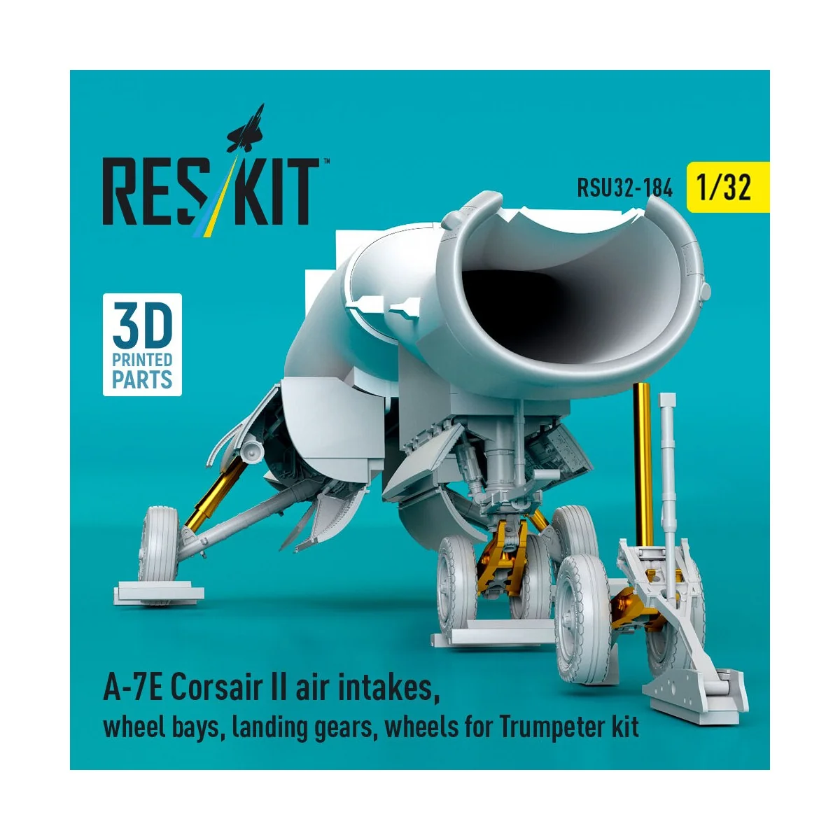 A-7E Corsair II air intakes, wheel bays, landing gears, wheels for ...