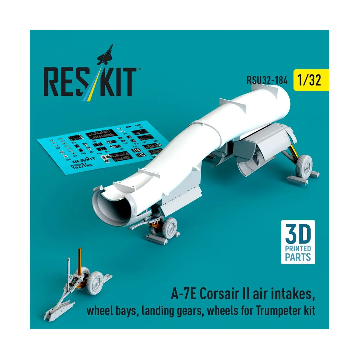 A-7E Corsair II air intakes, wheel bays, landing gears, wheels for ...