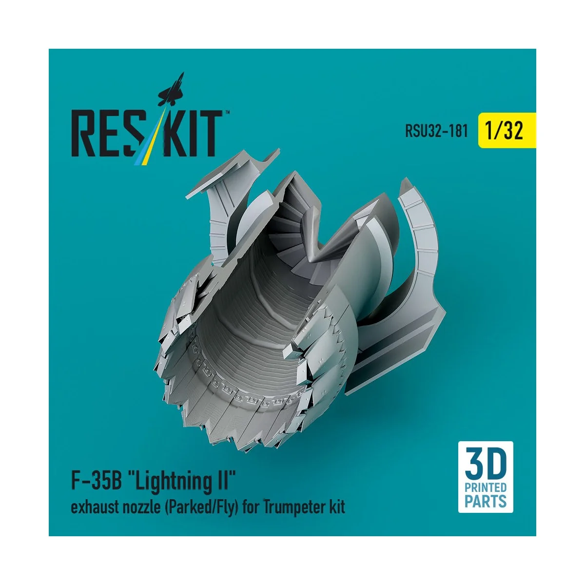 F-35B Lightning II exhaust nozzle (Parked/Fly) for Trumpeter kit (3... F-35B Lightning II exhaust nozzle (Parked/Fly) for Trumpeter kit (3...