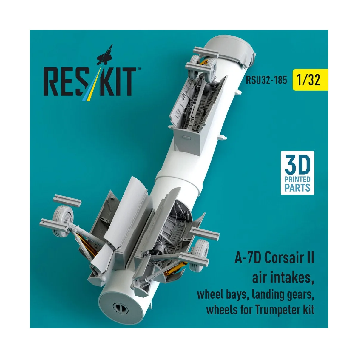 A-7D Corsair II air intakes, wheel bays, landing gears, wheels for ...