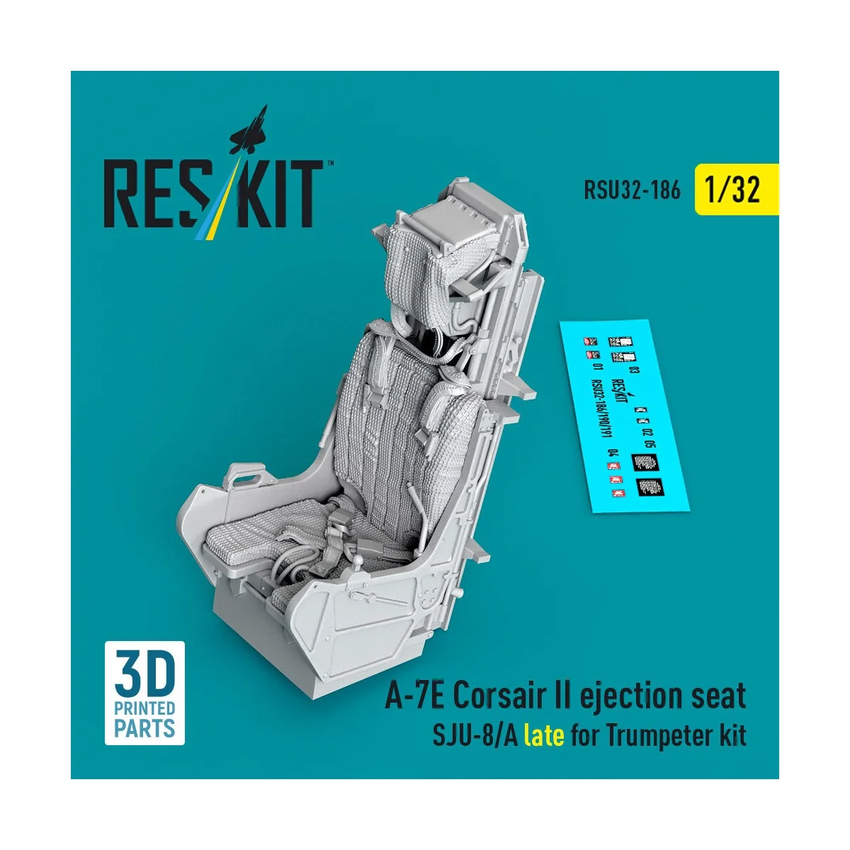 A-7E Corsair II ejection seat SJU-8/A late for Trumpeter kit (3D Pr...