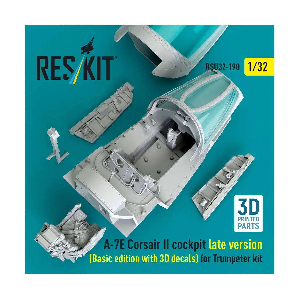 A-7E Corsair II late cockpit (Basic edition with 3D decals) for Tru...