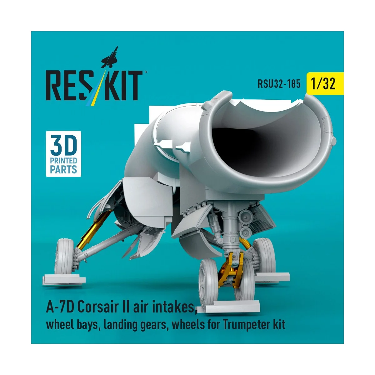 A-7D Corsair II air intakes, wheel bays, landing gears, wheels for ...