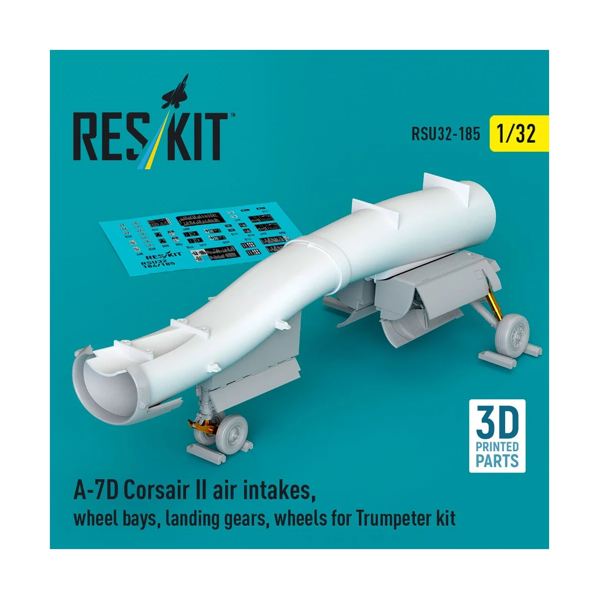 A-7D Corsair II air intakes, wheel bays, landing gears, wheels for ...