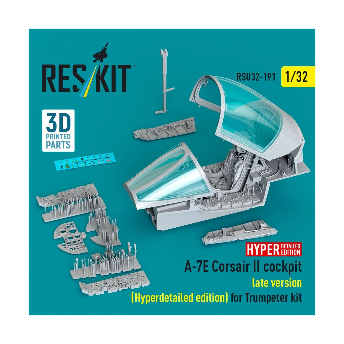 A-7E Corsair II late cockpit (Hyperdetailed edition) for Trumpeter ...