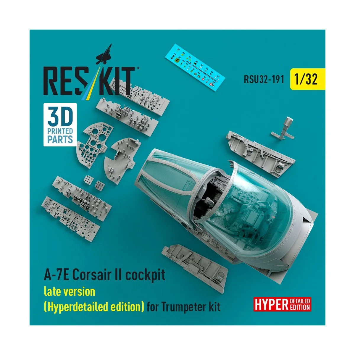 A-7E Corsair II late cockpit (Hyperdetailed edition) for Trumpeter ...