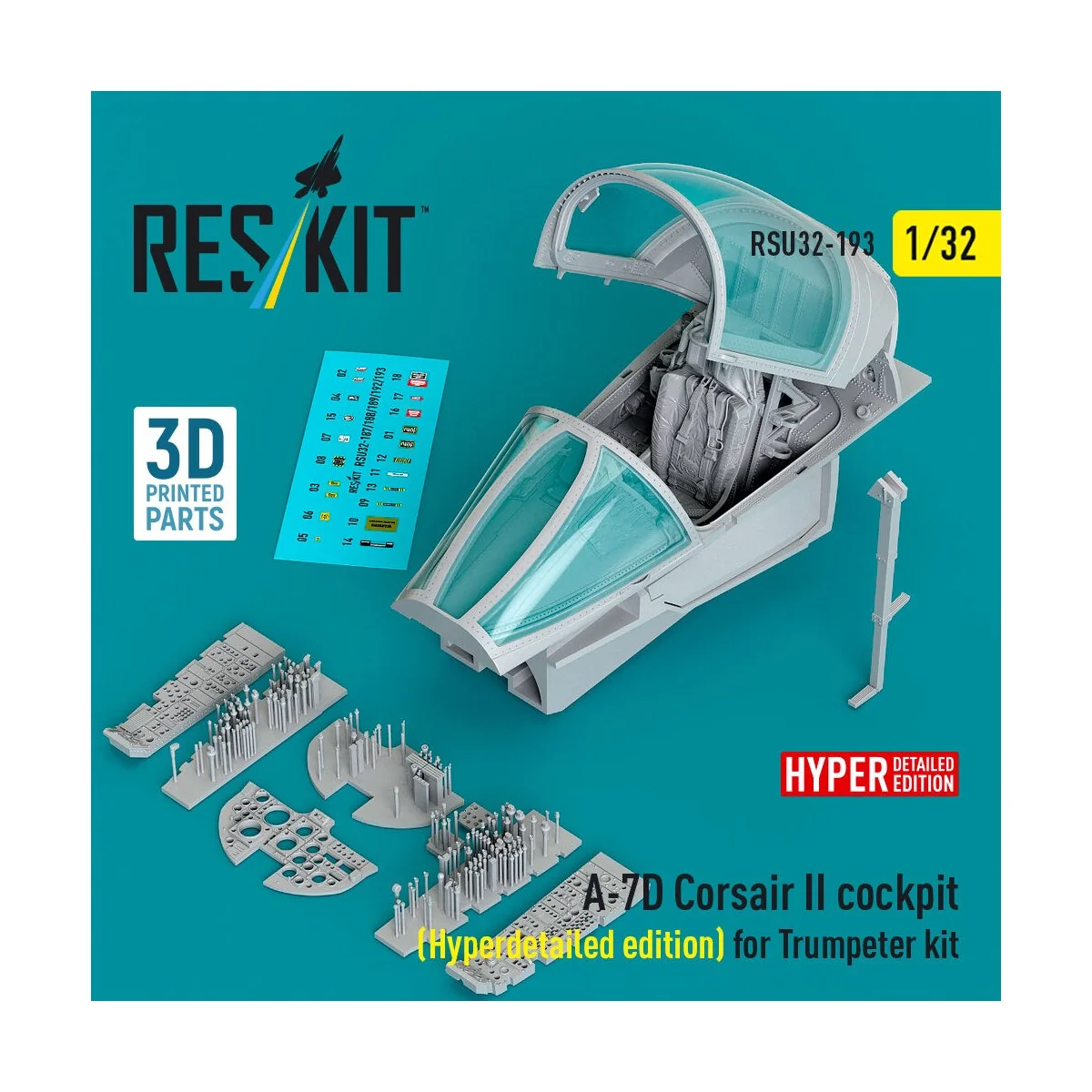 A-7D Corsair II cockpit (Hyperdetailed edition) for Trumpeter kit (...