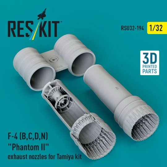 F-4 (B, C, D, N) Phantom II exhaust nozzles for Tamiya kit (3d Prin...
