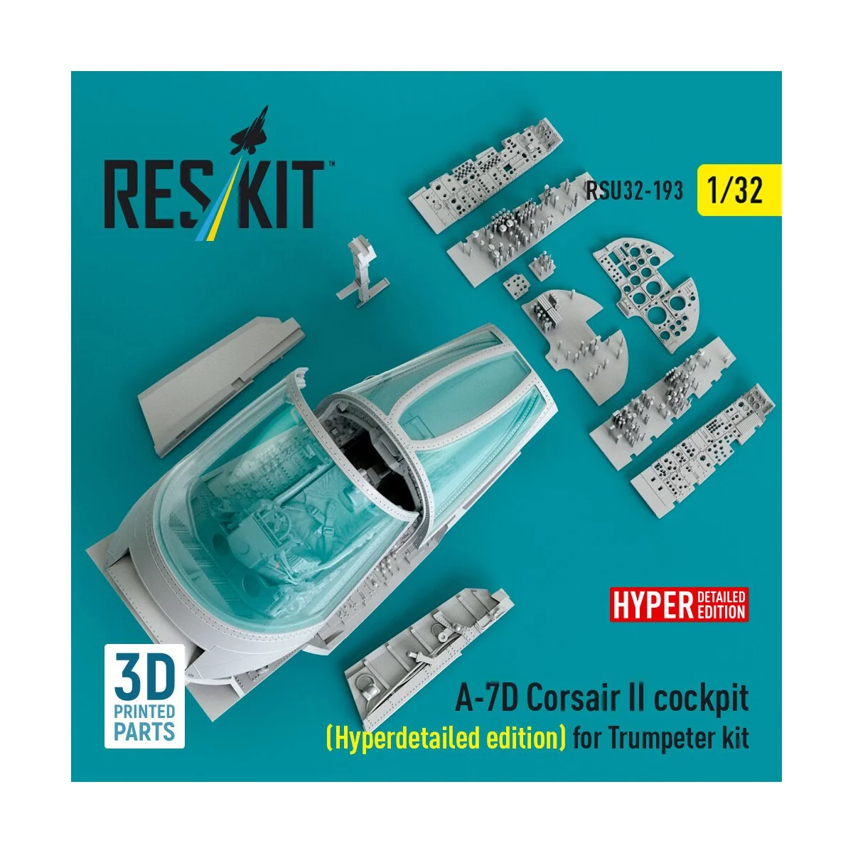 A-7D Corsair II cockpit (Hyperdetailed edition) for Trumpeter kit (...