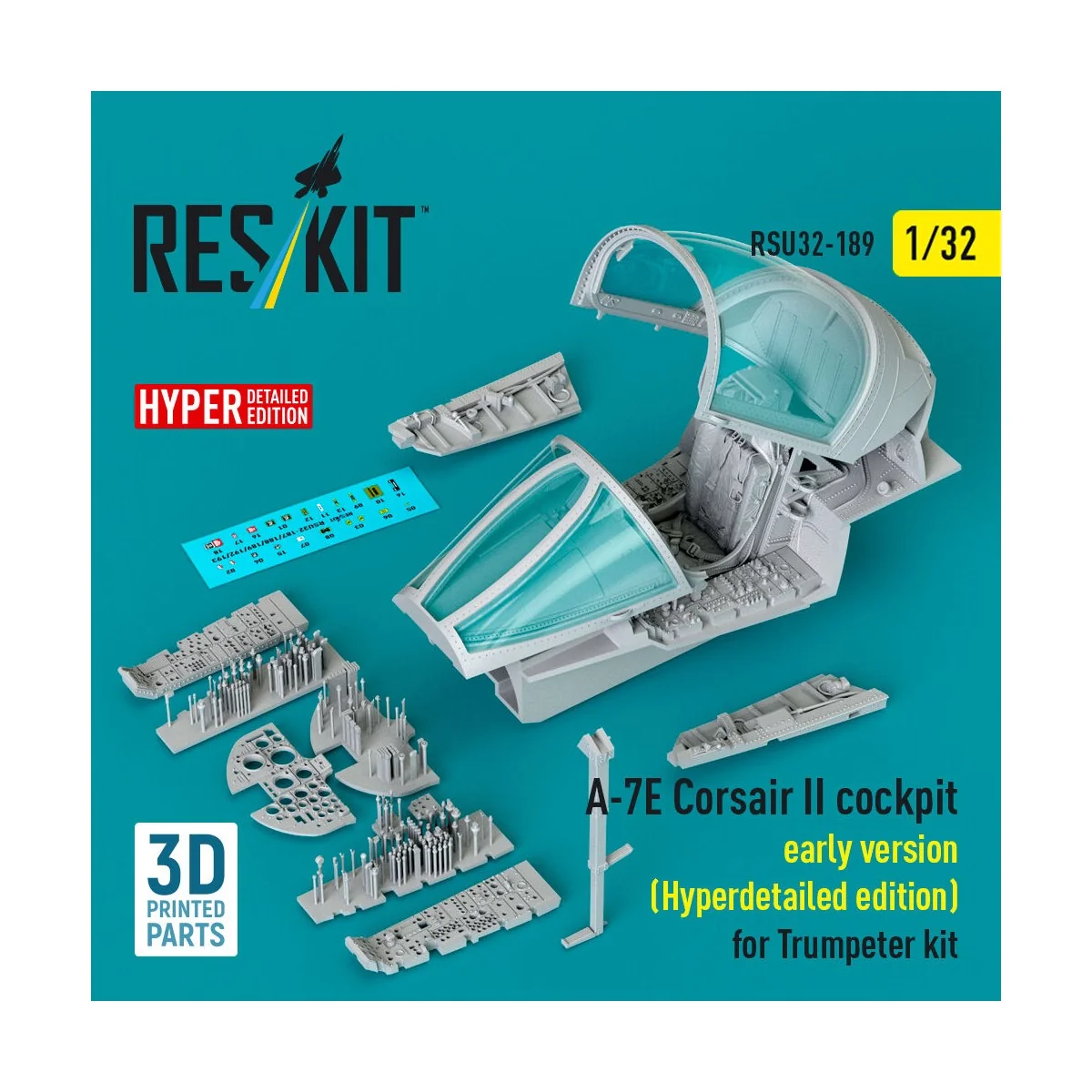 A-7E Corsair II early cockpit (Hyperdetailed edition) for Trumpeter... A-7E Corsair II early cockpit (Hyperdetailed edition) for Trumpeter...